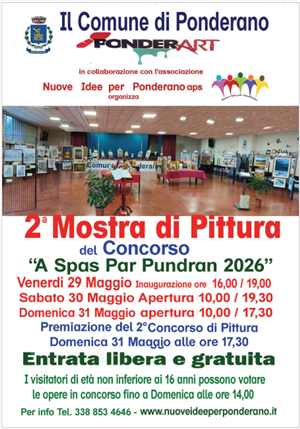 Rassegna culturale "PonderArt" - 2° Concorso di pittura "A spas par Pundran"